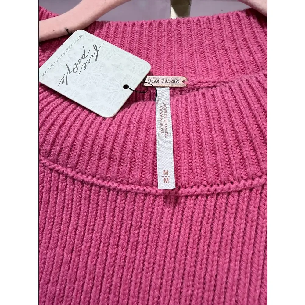 FREE PEOPLE Easy Street Crop Pullover Sweater M NWT
